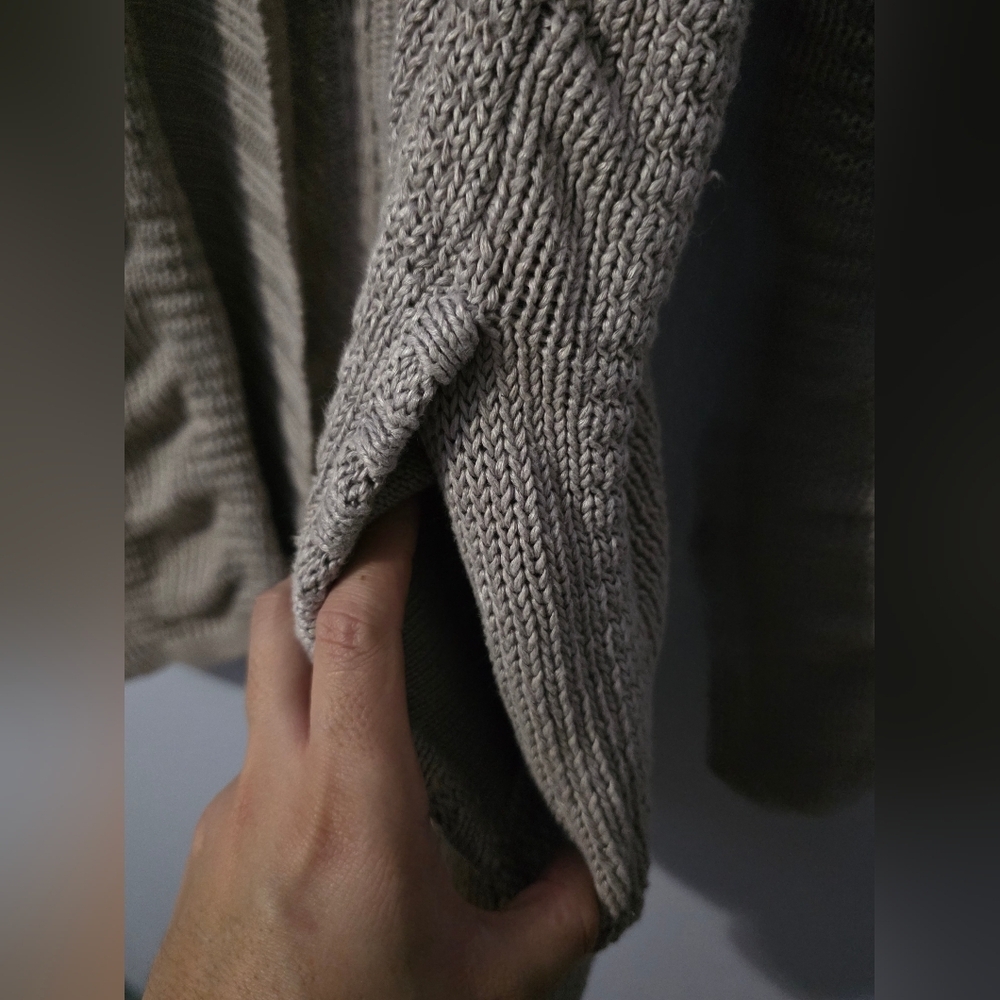 Helmut Lang 100%Linen Taupe Open-Front Cardigan - Picture 10 of 14